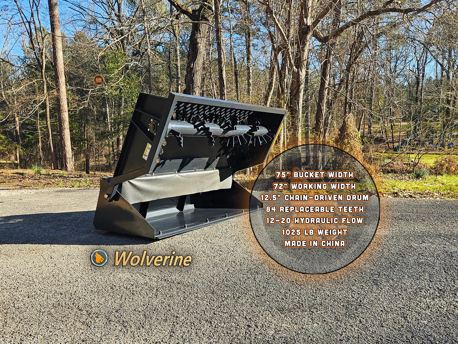 Wolverine Skid Steer Rock Rake
